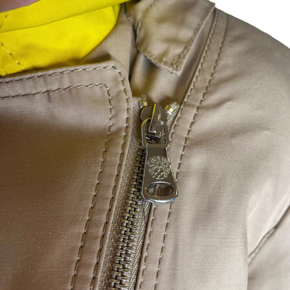 Vince Camuto  Beige Trench Coat With Belt And Zippered Cuffs size  large - Picture 8 of 12